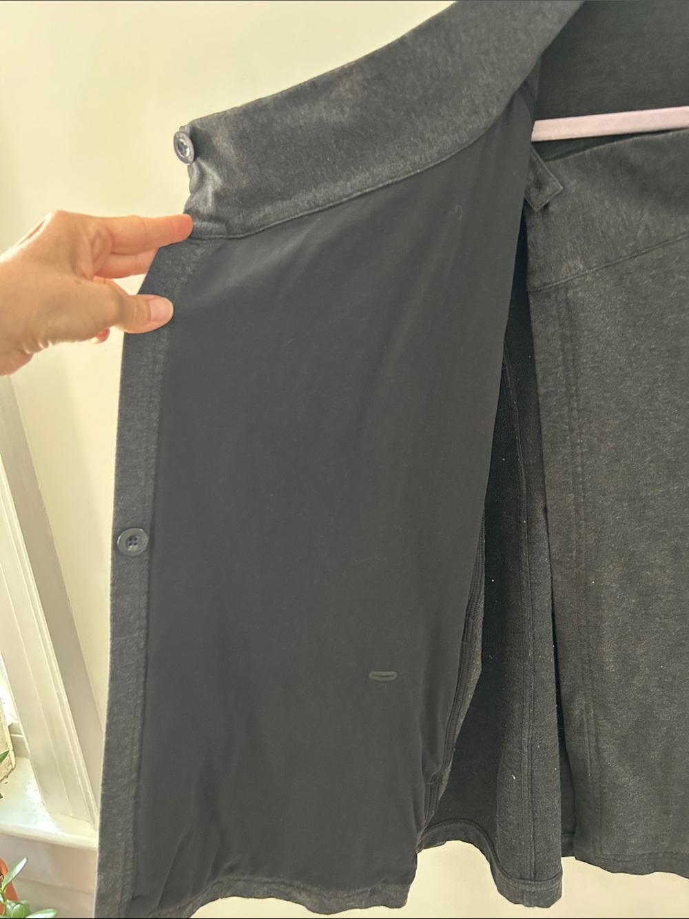 lululemon athletica Coast Wrap II Women's 6 Charcoal Gray Cowl Neck Yoga Jacket - Picture 6 of 14